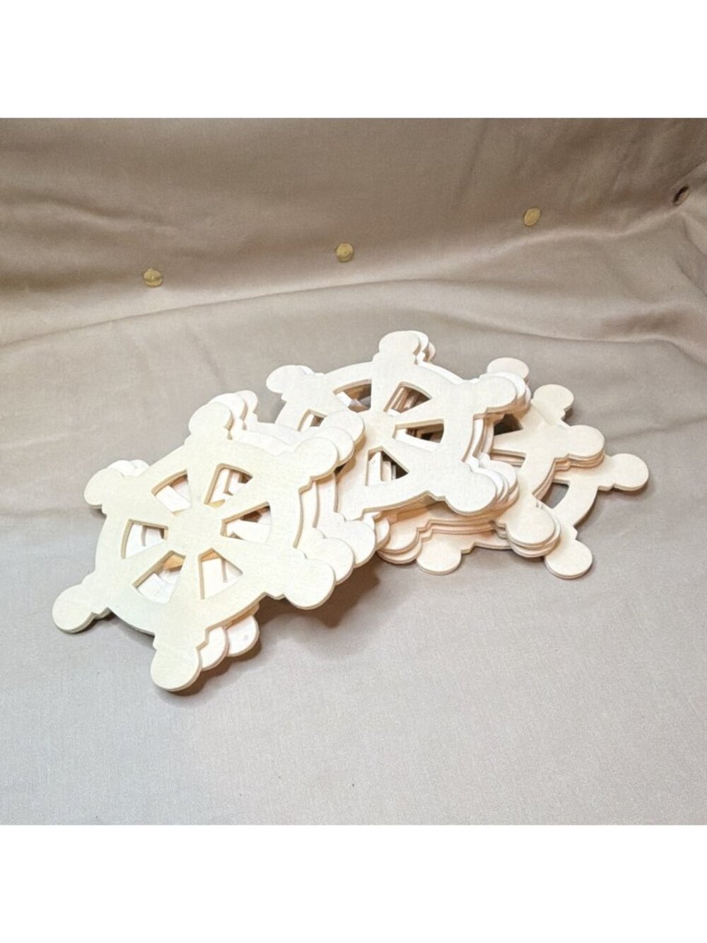 Provo Craft Unfinished Wood Ship Wheel Cutouts 5" Nautical MPN 13-1643 DIY Art
